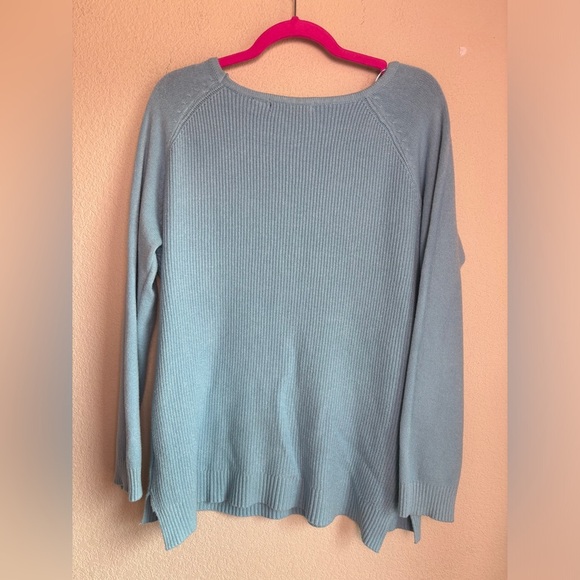 Cyrus Pastel Powder Blue Crewneck Cable Knit Sweater L - Picture 7 of 7